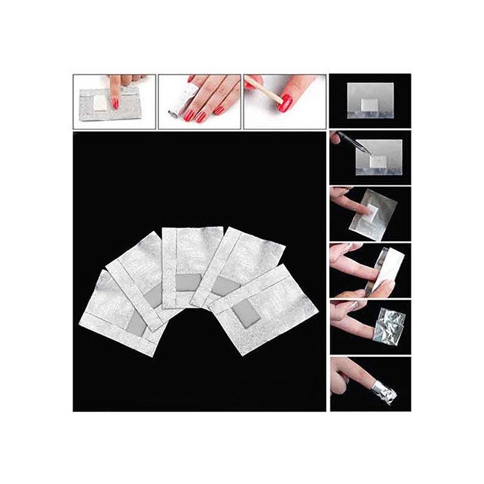 Papillotes Aluminium Dissout Vernis Permanent x100