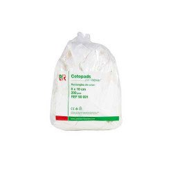 Coton Carré pour Soins 8cmx10cm Sachet de 200