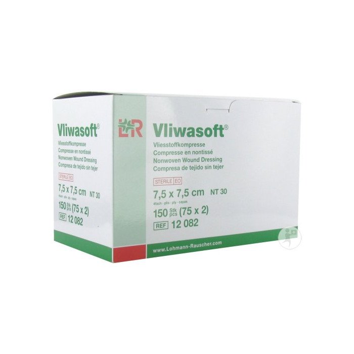 Compresse Vliwasoft 7.5x7.5cm non tissé stérile
